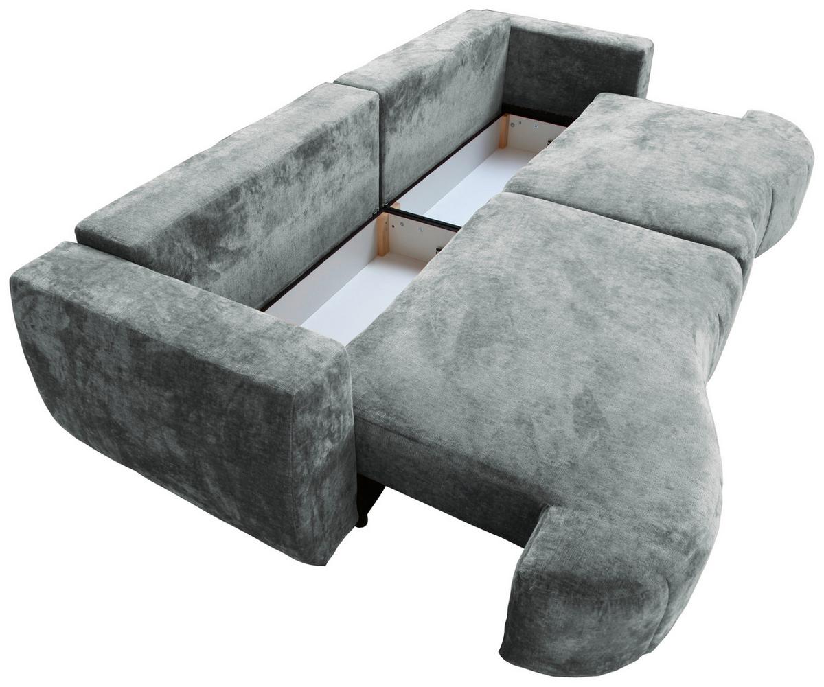 Boxspringsofa Berg - Schwarz/Mintgrün, Trend, Textil (292/71-99/127cm) - Livetastic