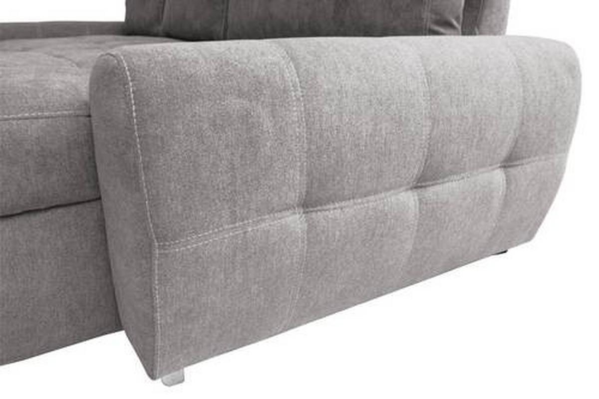 Ecksofa Mit Schlaffunktion Solar Fango 277x175 Cm - Chromfarben/Fango, Design, Textil (277/175cm) - Livetastic