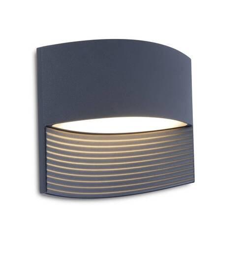 Außenwandleuchte Lotus 11w Aluminium, Wandmontage - Anthrazit, Design, Metall (18/14/6,4cm)