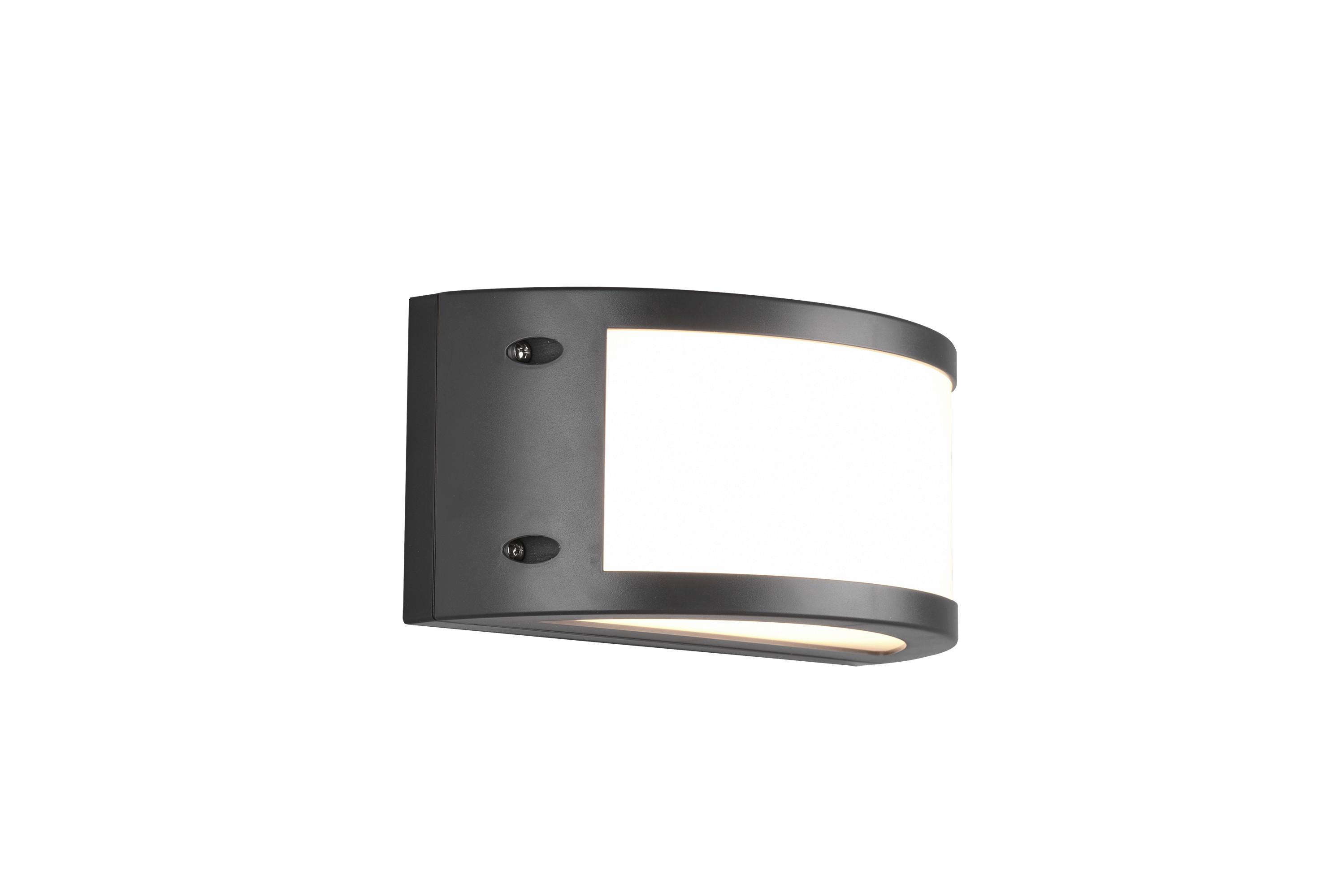 AUßENWANDLEUCHTE In- und outdoor, LED, 3000K - Anthrazit/Weiß, Design, Glas/Kunststoff (11,5/24,8/11,8cm)