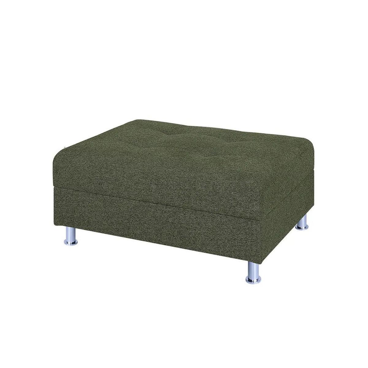 Taburet SOFIA, olivově zelená - barvy chromu/olivově zelená, Basics, textil (100/80/47cm) - P & B