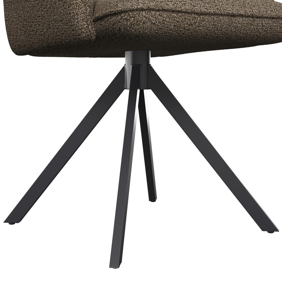 ŽIDLE S PODRUČKAMI TESS - černá/hnědá, Moderní, kov/dřevo (64/90/63cm) - Bessagi Home