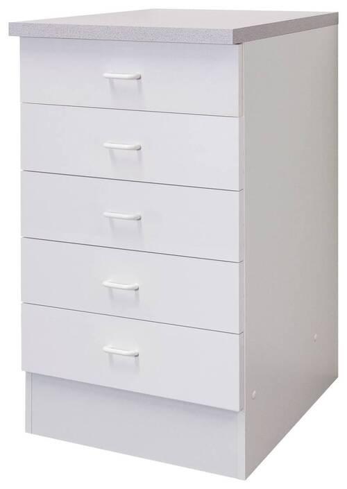 Alsószekrény Speed - világosszürke/fehér, Konventionell, faalapú anyag (50/85/50cm) - Best Price
