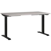 Schreibtisch Schwarz/Kaschmir L: 140cm - Kaschmir/Schwarz, MODERN, Holzwerkstoff/Metall (140/80/72-120cm) - Germania