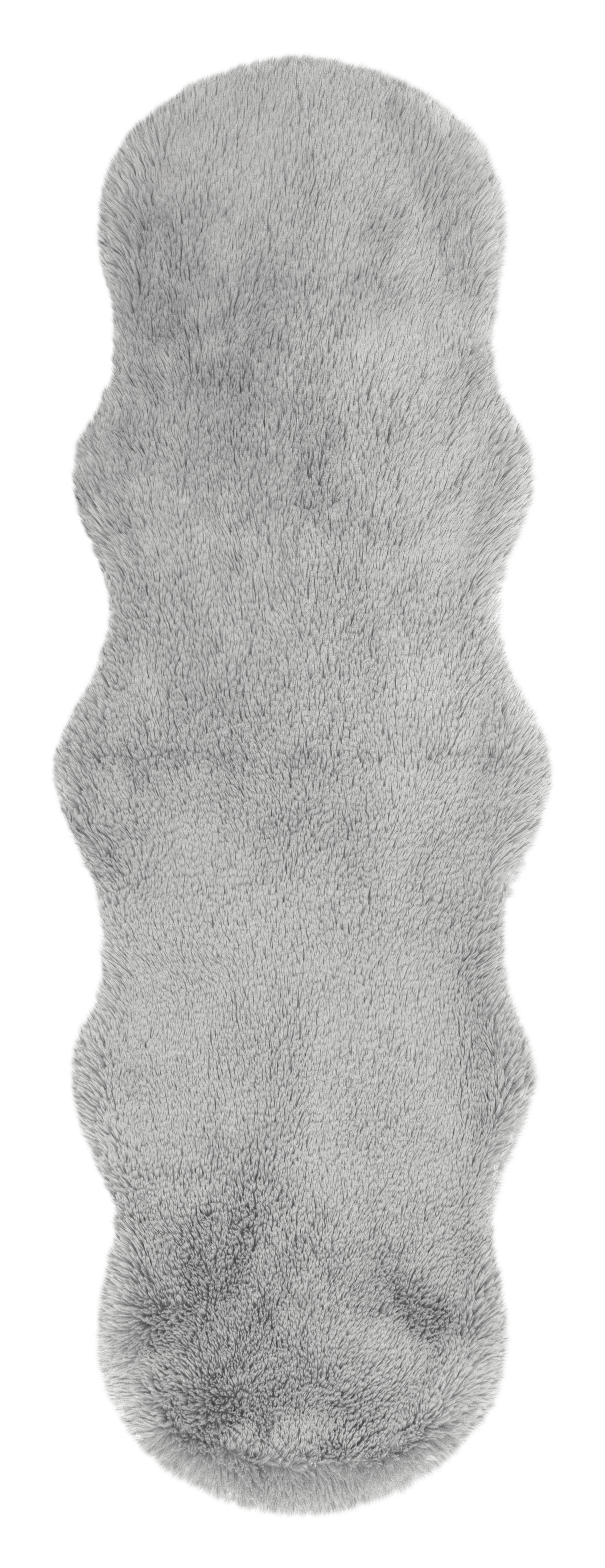 Kunstfell Ethan Silberfarben 55x160 cm - Silberfarben, Textil (55/160cm) - James Wood