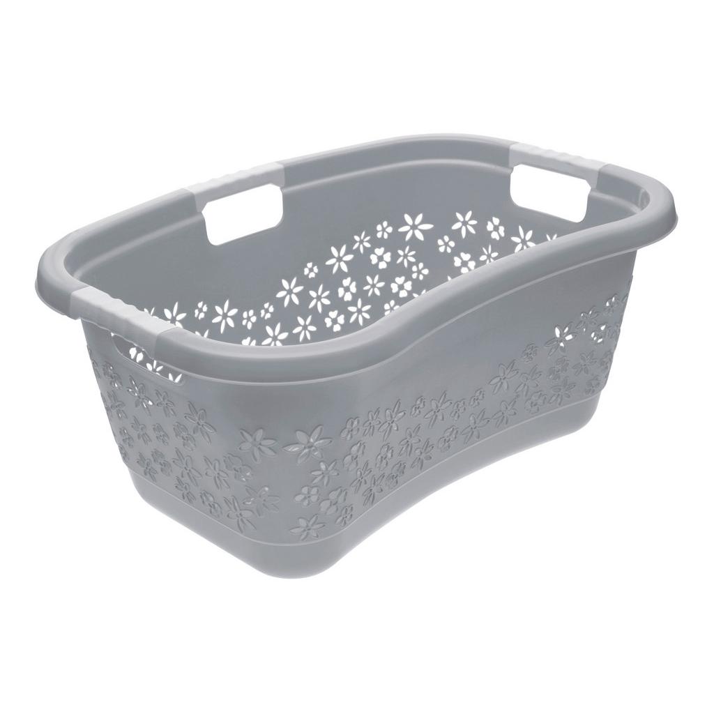 Wäschekorb Lasse Grau, 65x45x28,5 cm