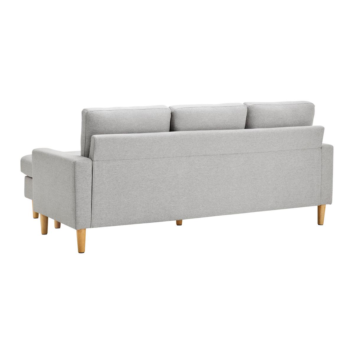 Sivá pohovka Noemie - prírodná farba/svetlosivá, Modern, drevo/textil (198/86/78-135cm) - Bessagi Home