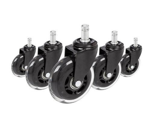 Drehstuhlrolle Rolo Skate - Transparent/Schwarz, Basics, Kunststoff/Metall (3,6/9,2/7,6cm) - MID.YOU