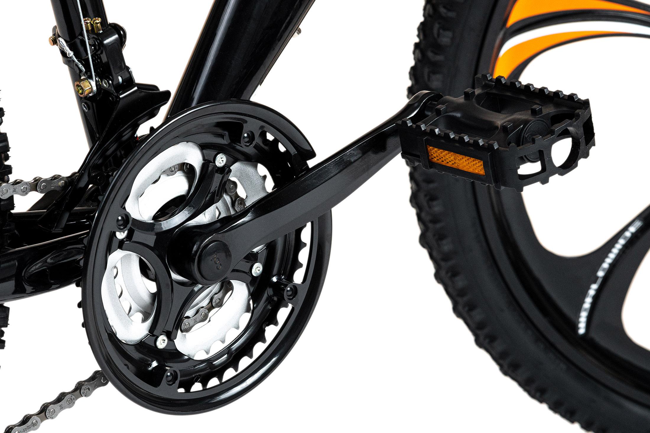 Mountainbike Fully 26 Zoll Bliss 21 Gänge - Schwarz/Orange, Basics, Metall (180/100/70cm) - KS Cycling