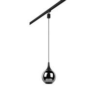 Schienensystem-Hängeleuchte 73700132 Duoline Lumina - Chromfarben/Schwarz, KONVENTIONELL, Glas (18/180cm) - Trio Leuchten