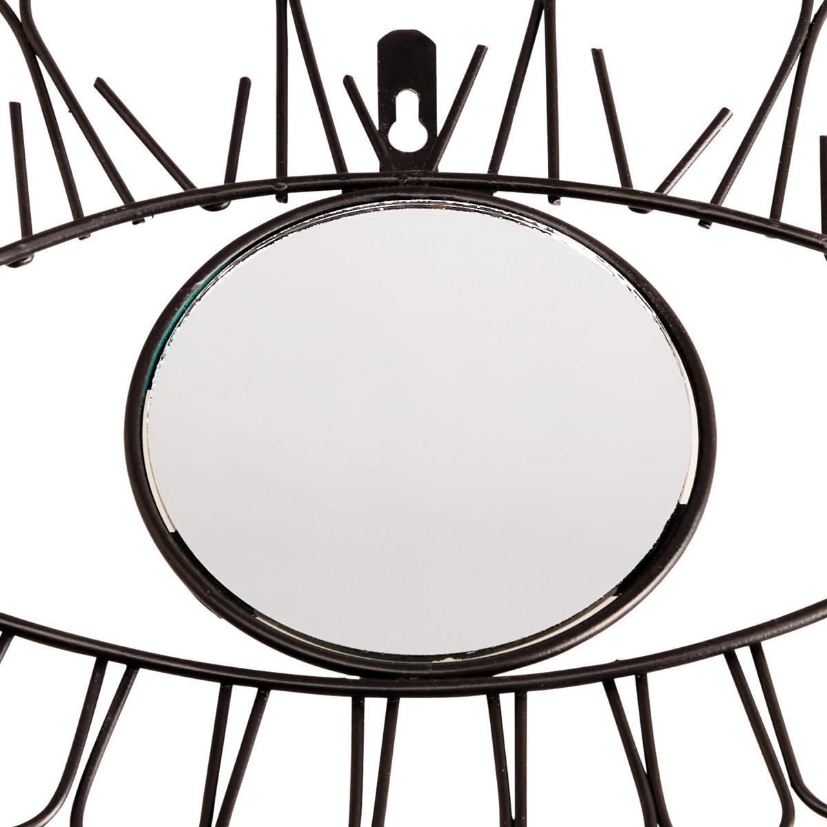 Dekor Tükör Eye - fekete, Basics, Üveg/fém (33/23cm) - Luca Bessoni