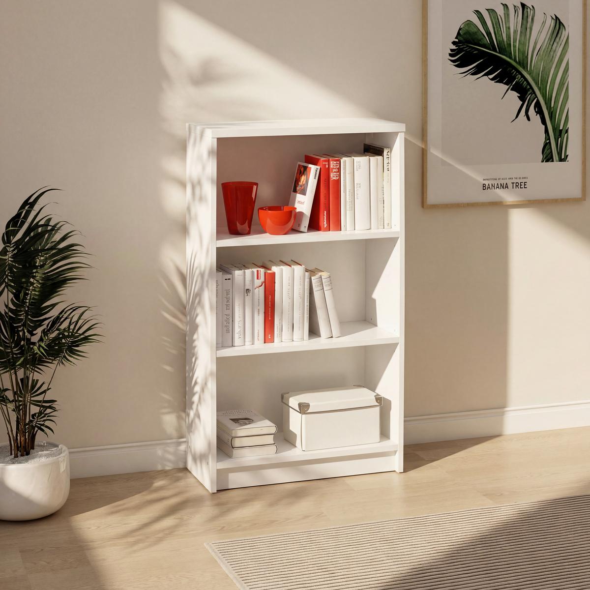 Regal Lilly B: 60 cm Weiß - KONVENTIONELL (60/106/28cm) - Carryhome