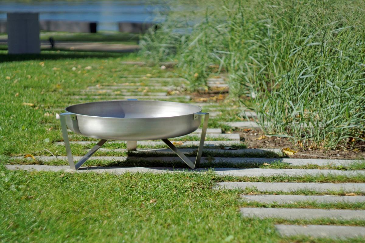 Feuerschale Woma XXL, Edelstahl - Edelstahlfarben, Basics, Metall (67,5/66,5/25cm)