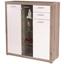 KOMODA HIGHBOARD CANCAN 1 - bílá/barvy dubu, Moderní, dřevěný materiál/sklo (137/134/37cm)