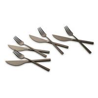 Pizzabesteckset 8-Teilig für 4 Personen - Schwarz, Basics, Metall (23cm) - Echtwerk