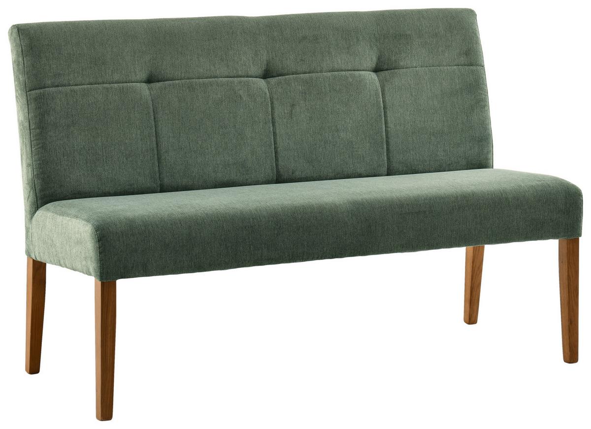 Sitzbank Damla Grün/Eichefarben B: 137 cm - Eichefarben/Grün, KONVENTIONELL, Holz/Textil (140/92/66cm) - Cantus