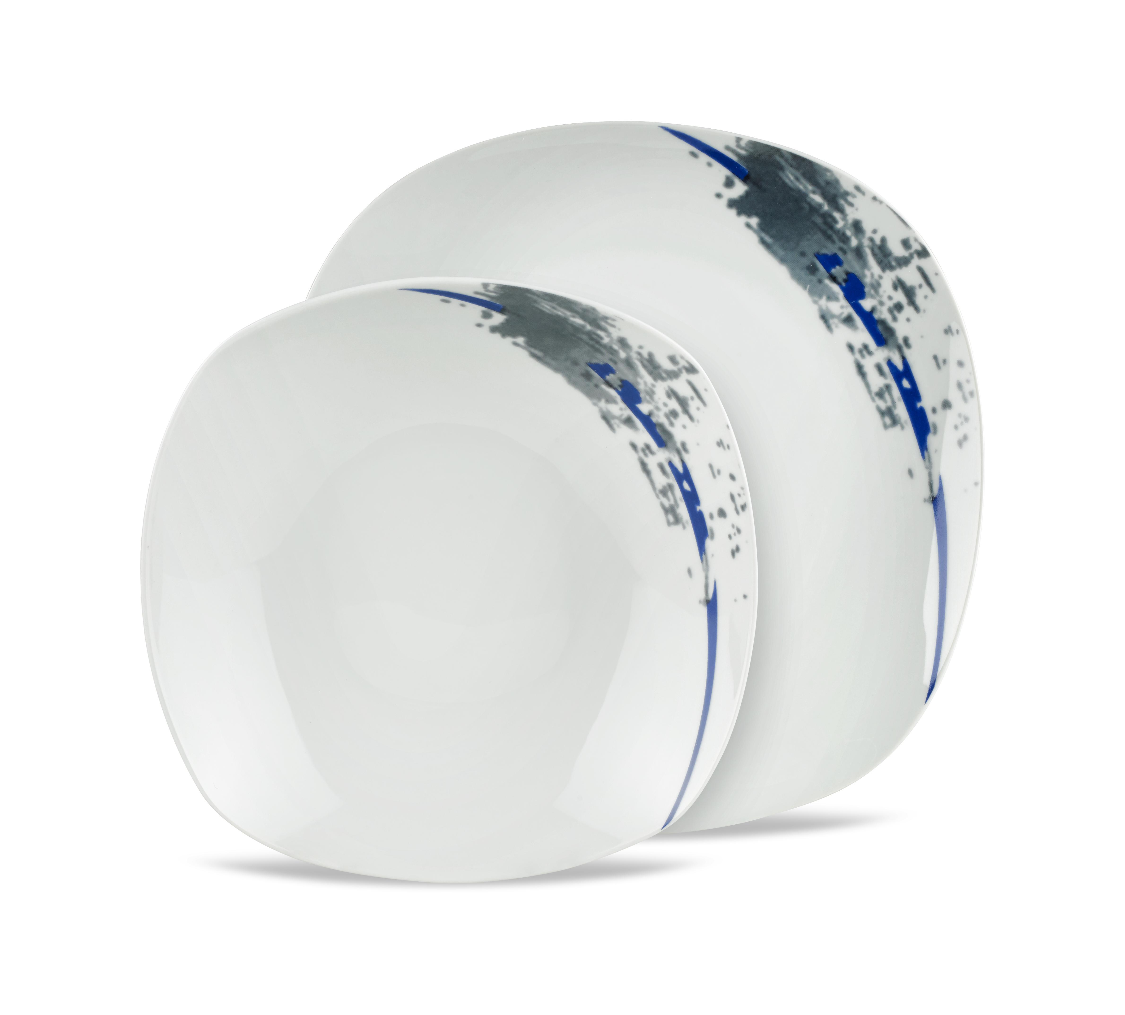 Étkészlet Patricia - Szürke/Fehér, modern, Kerámia (27cm) - Luca Bessoni