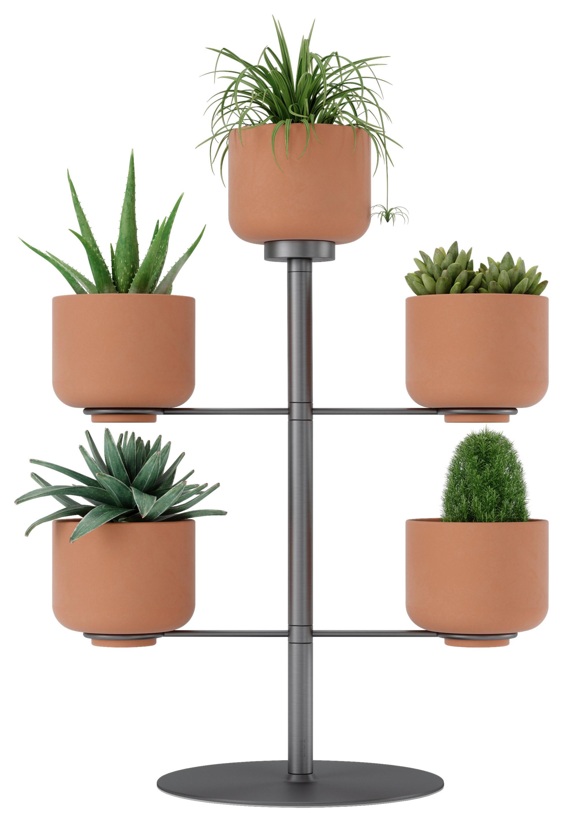 Obal Na Květináč Five - terra cotta/titanová, kov/keramika (28,52/37,79/28,52cm) - Modern Living