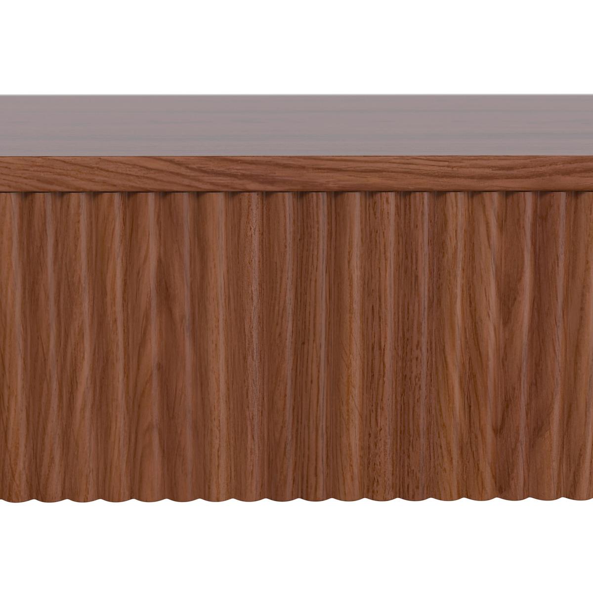 KONZOLOVÝ STOLEK NOAH - barvy vlašských ořechů, Moderní, kompozitní dřevo (112/79/40cm) - Bessagi Home