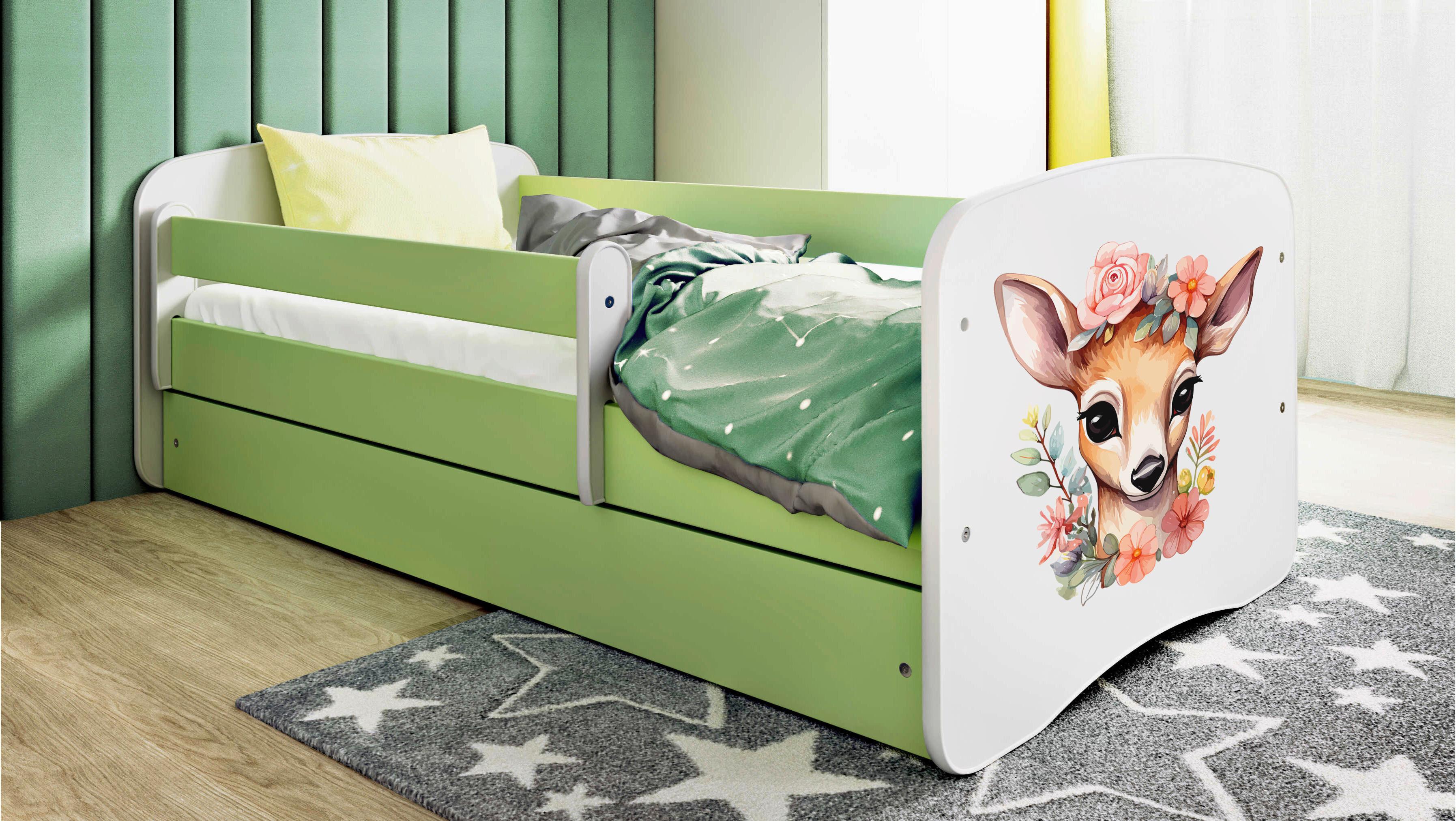 Kinder-/Juniorbett Babydreams Inkl. Matratze 80x160 - Birkefarben/Weiß, MODERN, Holz/Holzwerkstoff (80/160cm) - MID.YOU