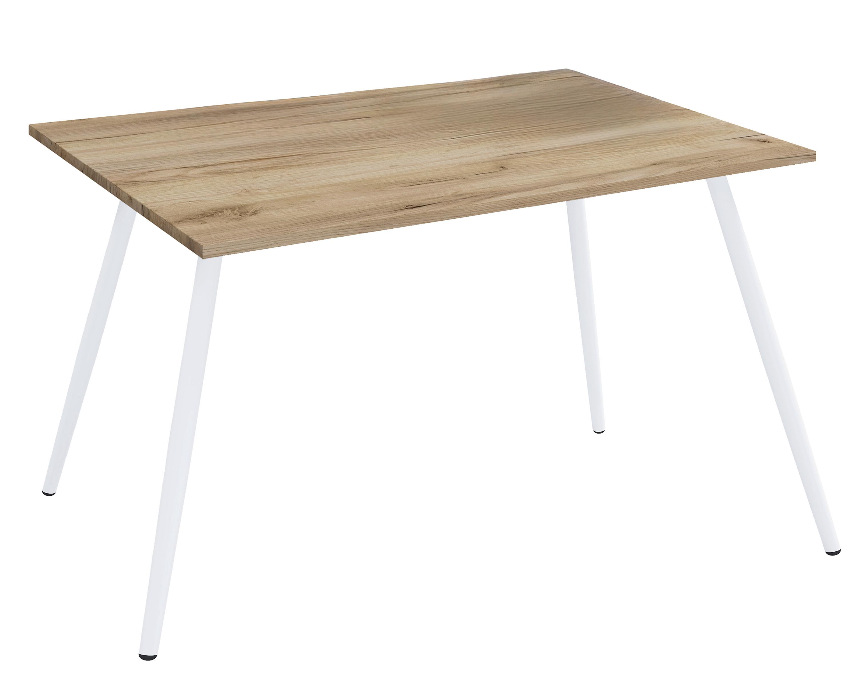 Schreibtisch Salia weiß/Eichefarben, L: 80cm