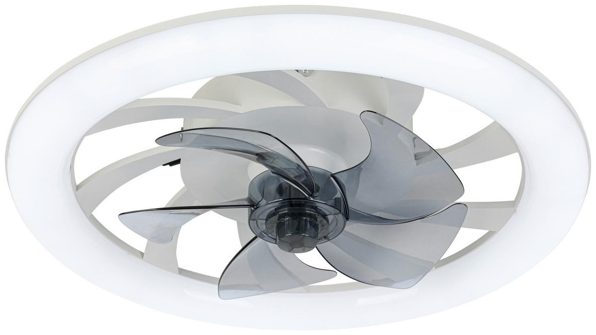 STROPNÍ VENTILÁTOR VIRTI - šedá/bílá, Moderní, plast (50/12cm) - Mömax