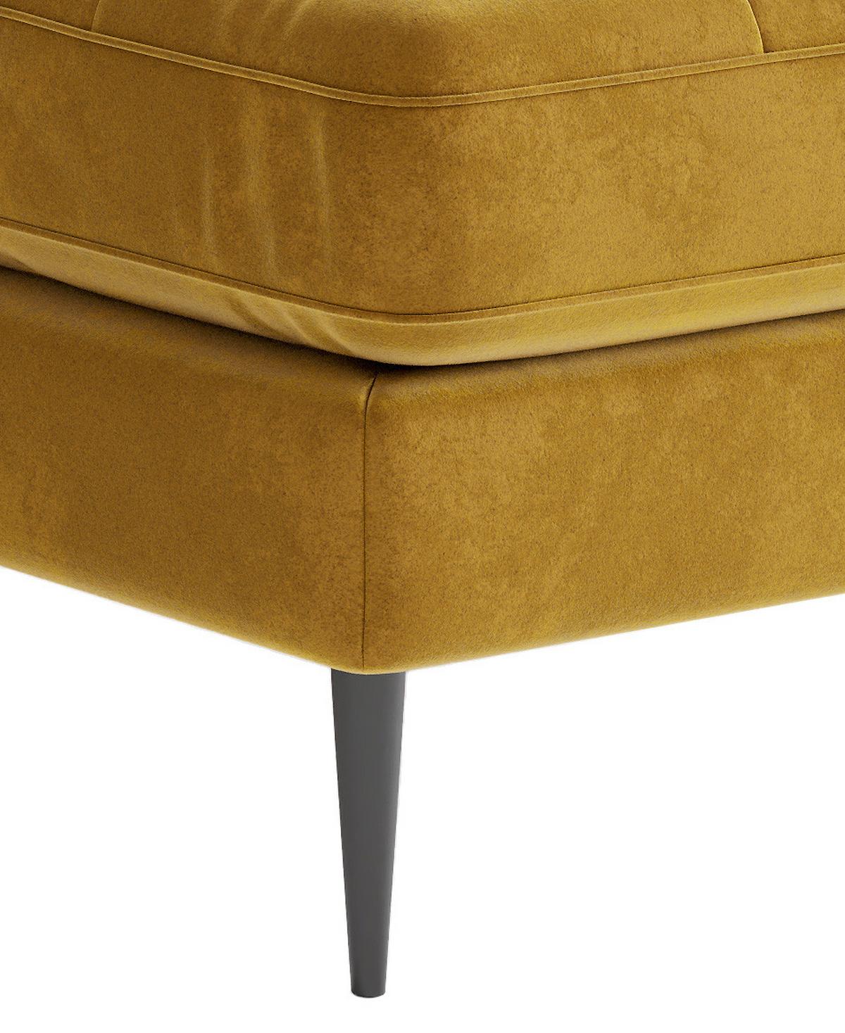 Ecksofa Scott - Edelstahlfarben/Gelb, Design, Textil (205/259cm) - Livetastic