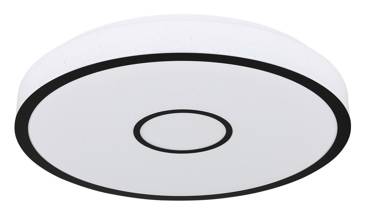 LED-Deckenleuchte 48027-40sh - Opal/Schwarz, Basics, Kunststoff/Metall (50/6,5cm) - Globo