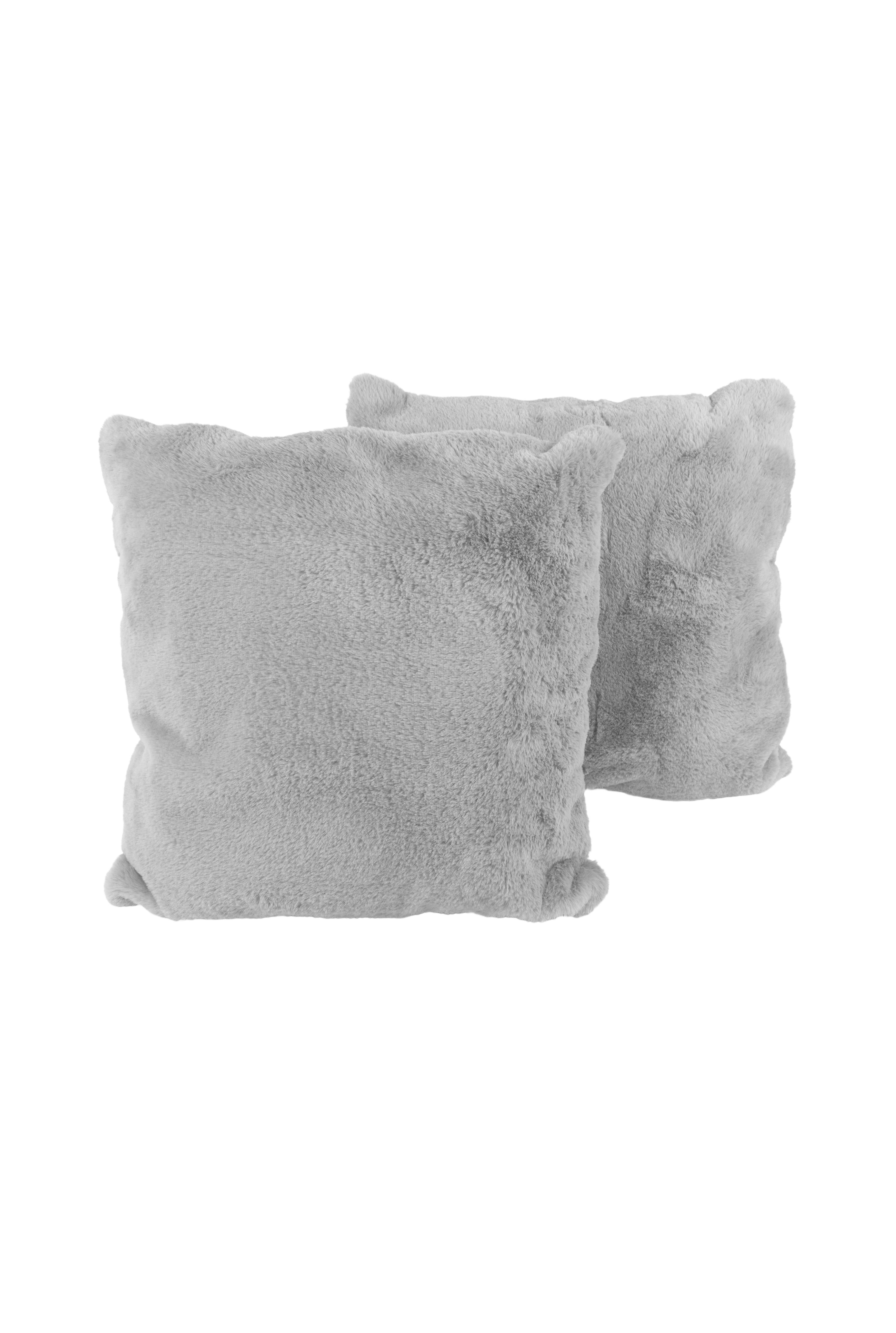 Zierkissen Aimee 45x45 Cm Polyester Graublau Mit Zipp - Graublau, KONVENTIONELL, Textil (45/45cm)