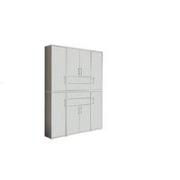 Aktenschrank Office Edition Grau/Weiß, B: 172,6 cm - Weiß/Grau, MODERN, Holzwerkstoff (172,6/227,2/33cm) - MID.YOU