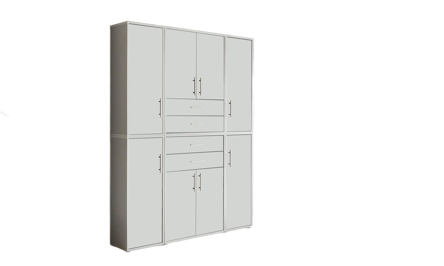 Aktenschrank Office Edition Grau/Weiß, B: 172,6 cm