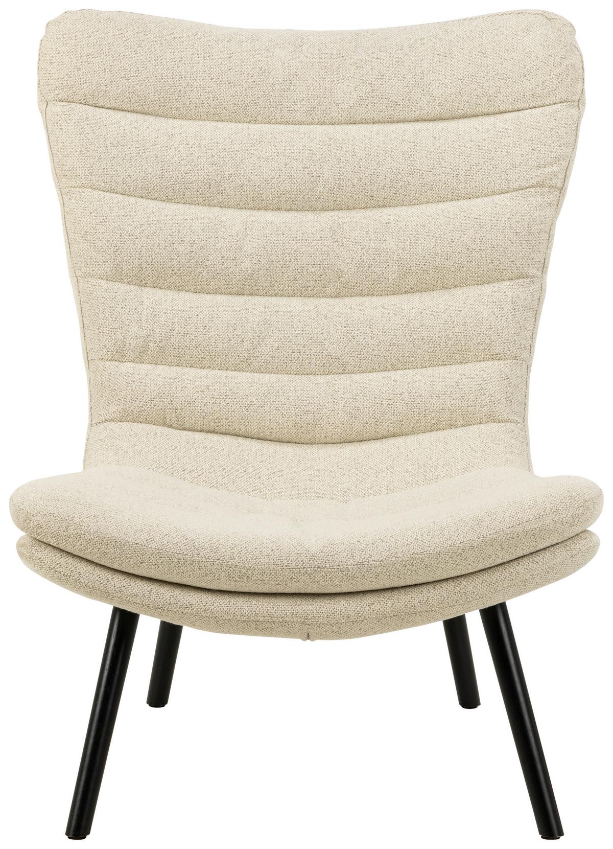 Sessel Grafton - Creme/Schwarz, Design, Textil (82/102/97cm) - Livetastic