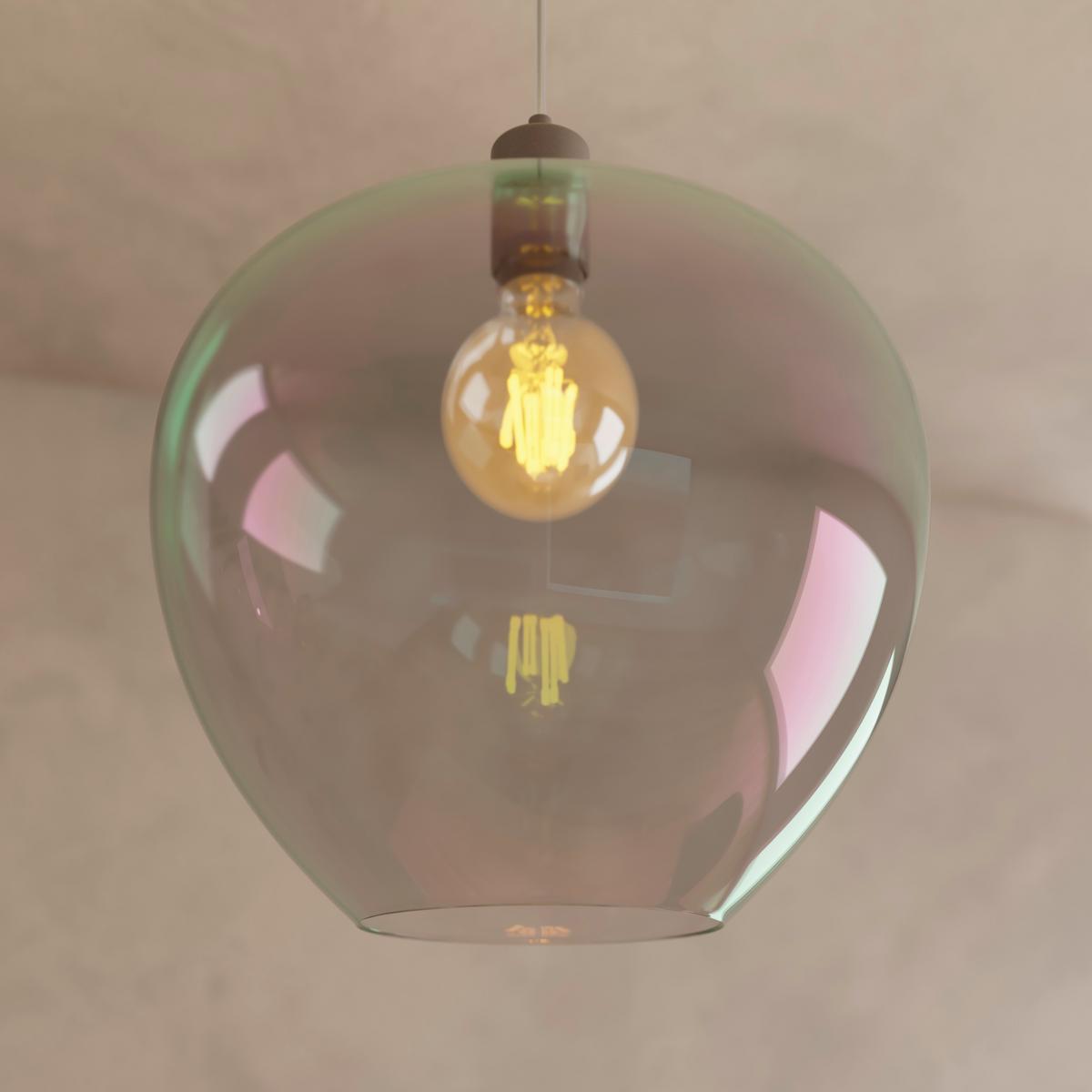 HÄNGELEUCHTE RENI - Champagner/Transparent, MODERN, Glas/Kunststoff (40/120cm)