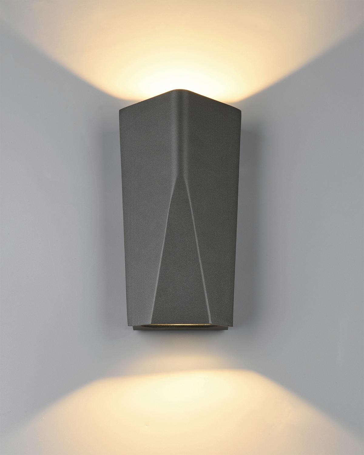 Außenwandleuchte Tay 4,5w Aluminium, Wandmontage - Anthrazit, Design, Metall (20/10,6/6,2cm) - Trio Leuchten