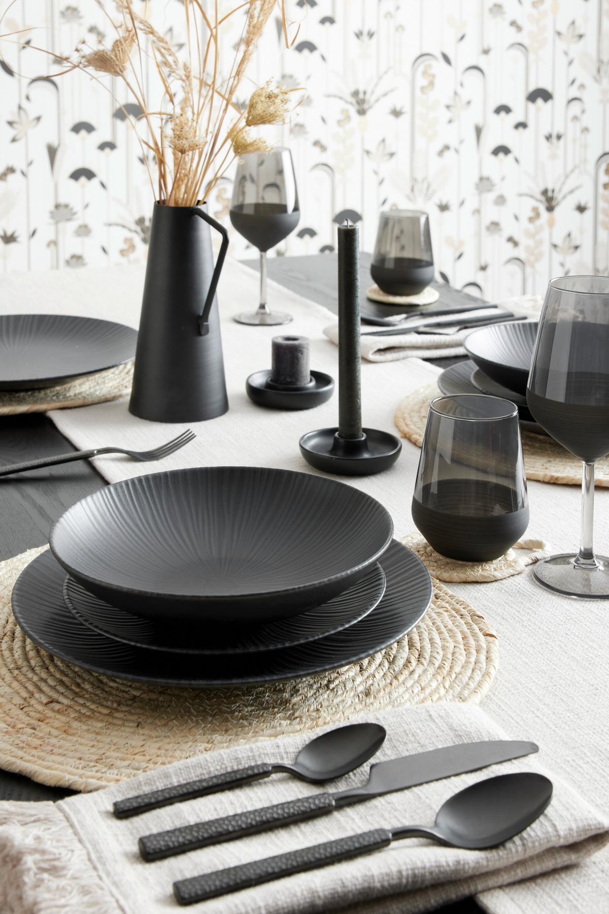 Pohár na pitie Black, 425 ml - čierna, Modern, sklo (6,8/11cm) - Mömax