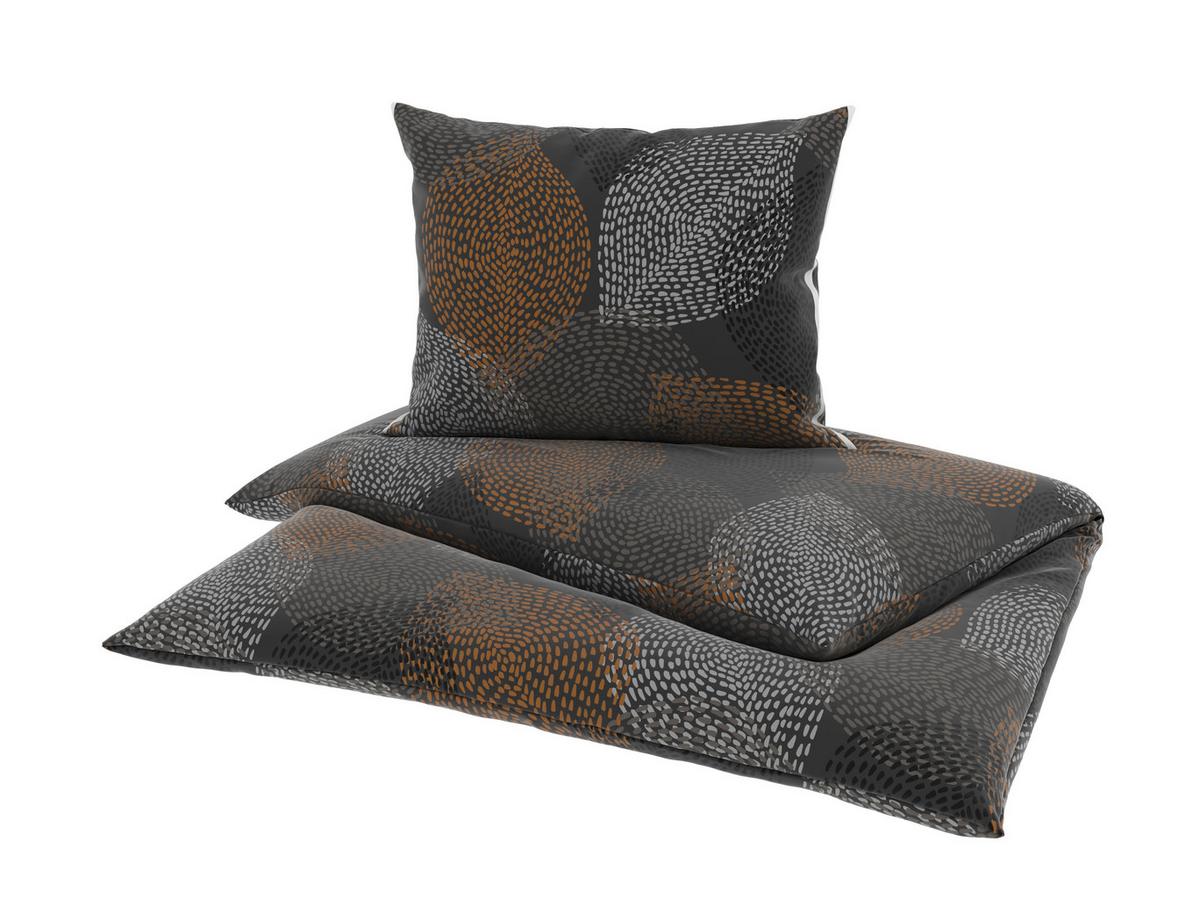 BETTWÄSCHE DIANA - Braun/Grau, MODERN, Textil - Luca Bessoni