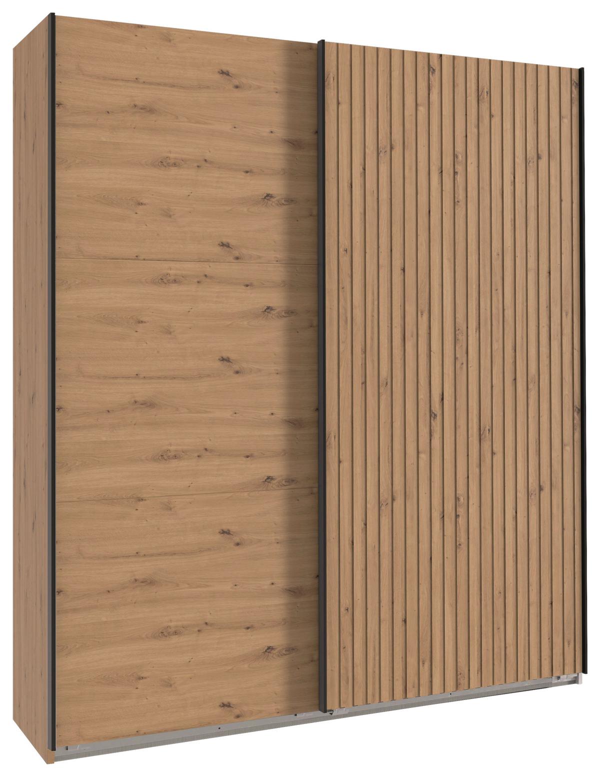 Schwebetürenschrank Andorra Eiche Artisan B: 200 cm - Eiche Artisan, MODERN, Holzwerkstoff (200/216/65cm) - MID.YOU