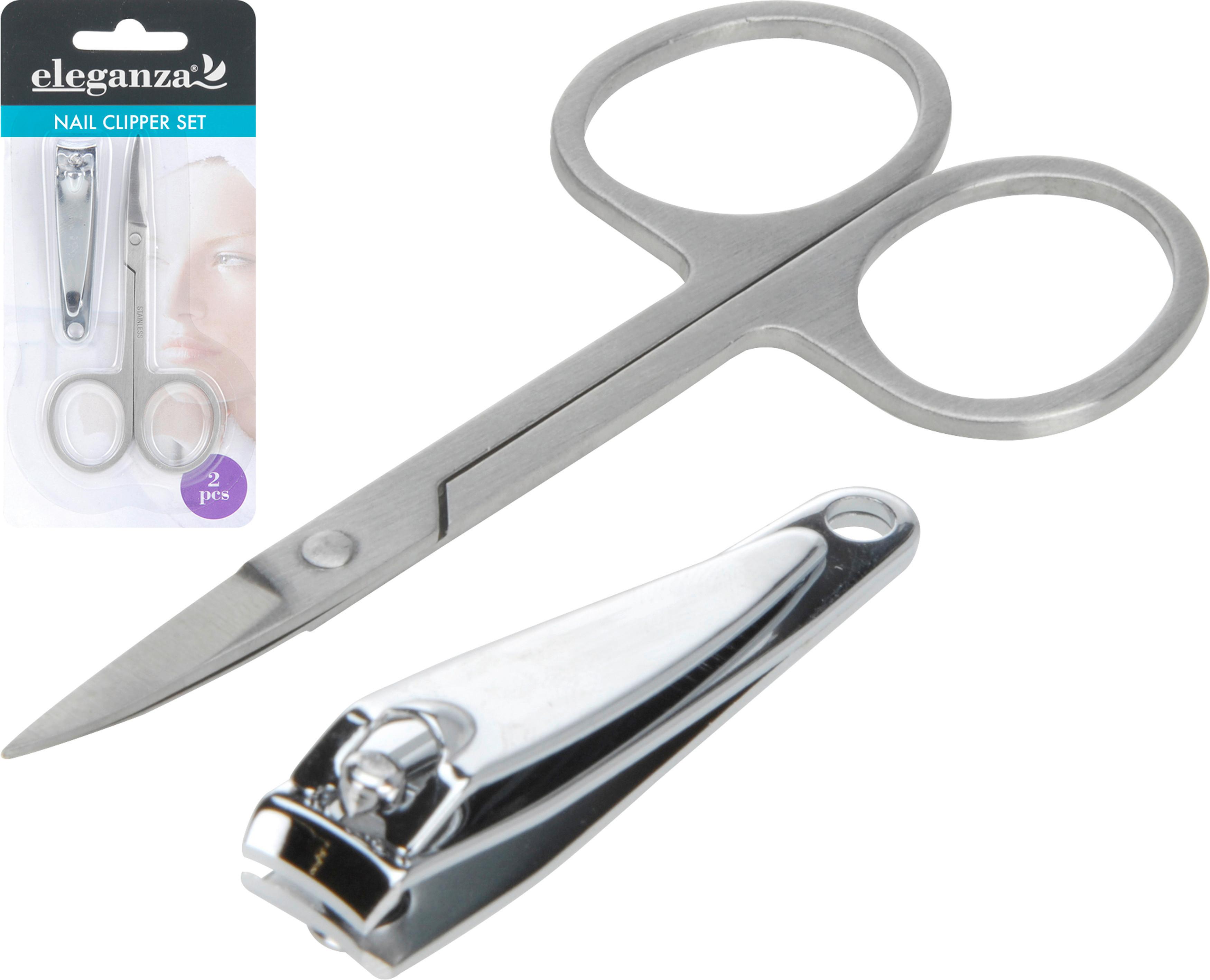 Manikürset Margot 2er Set Schere + Knipser - Silberfarben, Basics, Metall