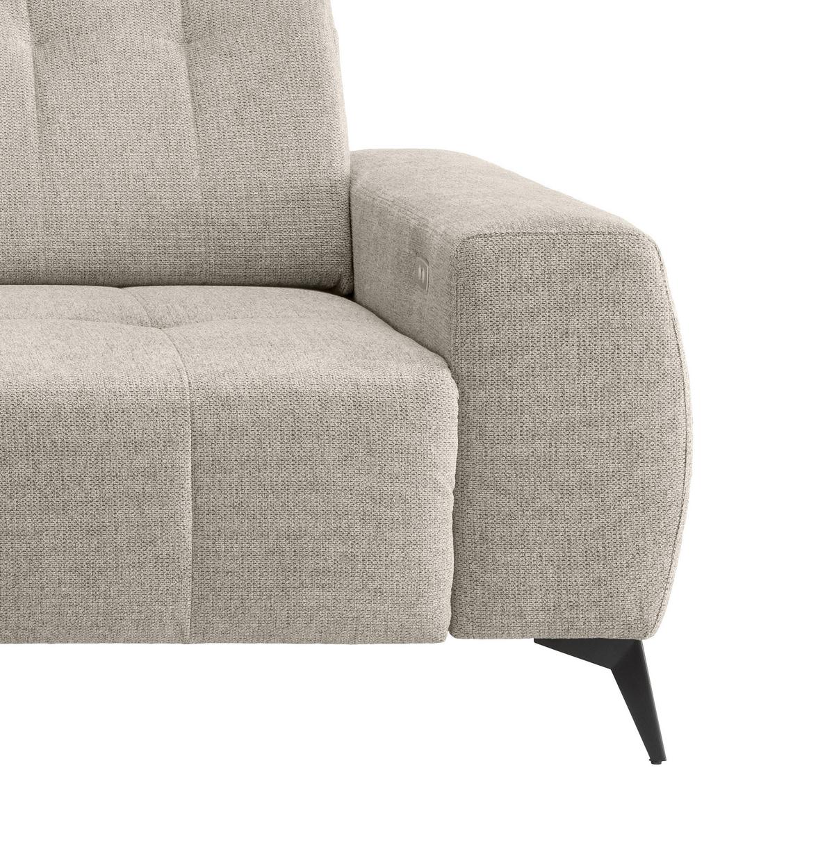 Ecksofa Sano, Beige S: 180x258 cm - Beige/Schwarz, MODERN, Textil (180/258cm) - Livetastic