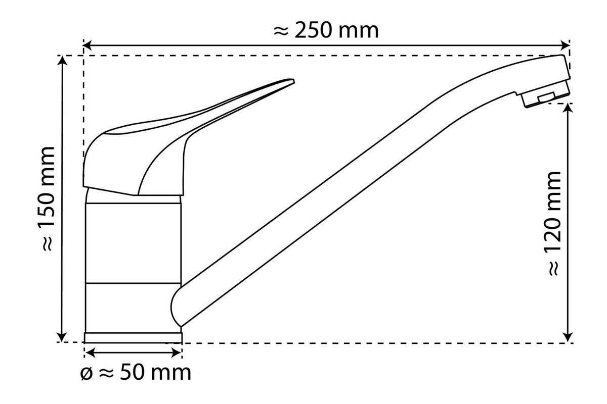 Konyhai Csaptelep Sistant Berlin - króm, Basics, fém (5/15/24,5cm) - Best Price