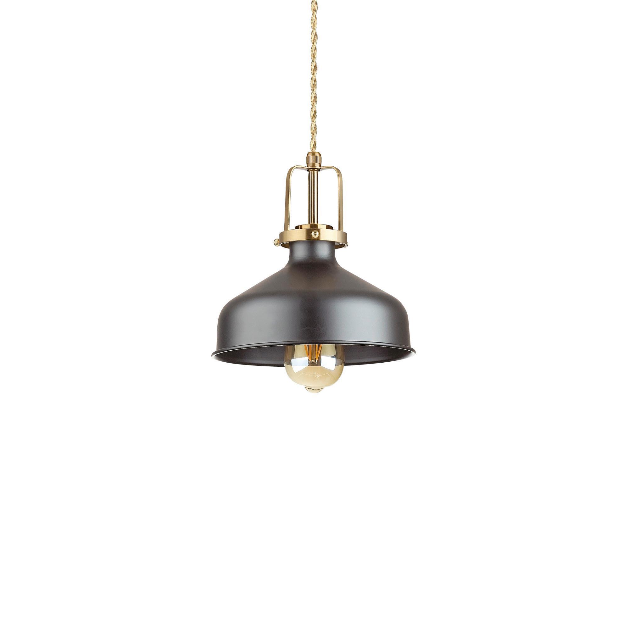 Hängeleuchte Nero Schwarz D: 33 cm - Schwarz, KONVENTIONELL, Metall (33/52-21,5cm) - Ideal Lux