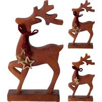 Rentier A68125030 - Sandfarben/Bordeaux, Basics, Holz/Metall (18/5/34.8cm)