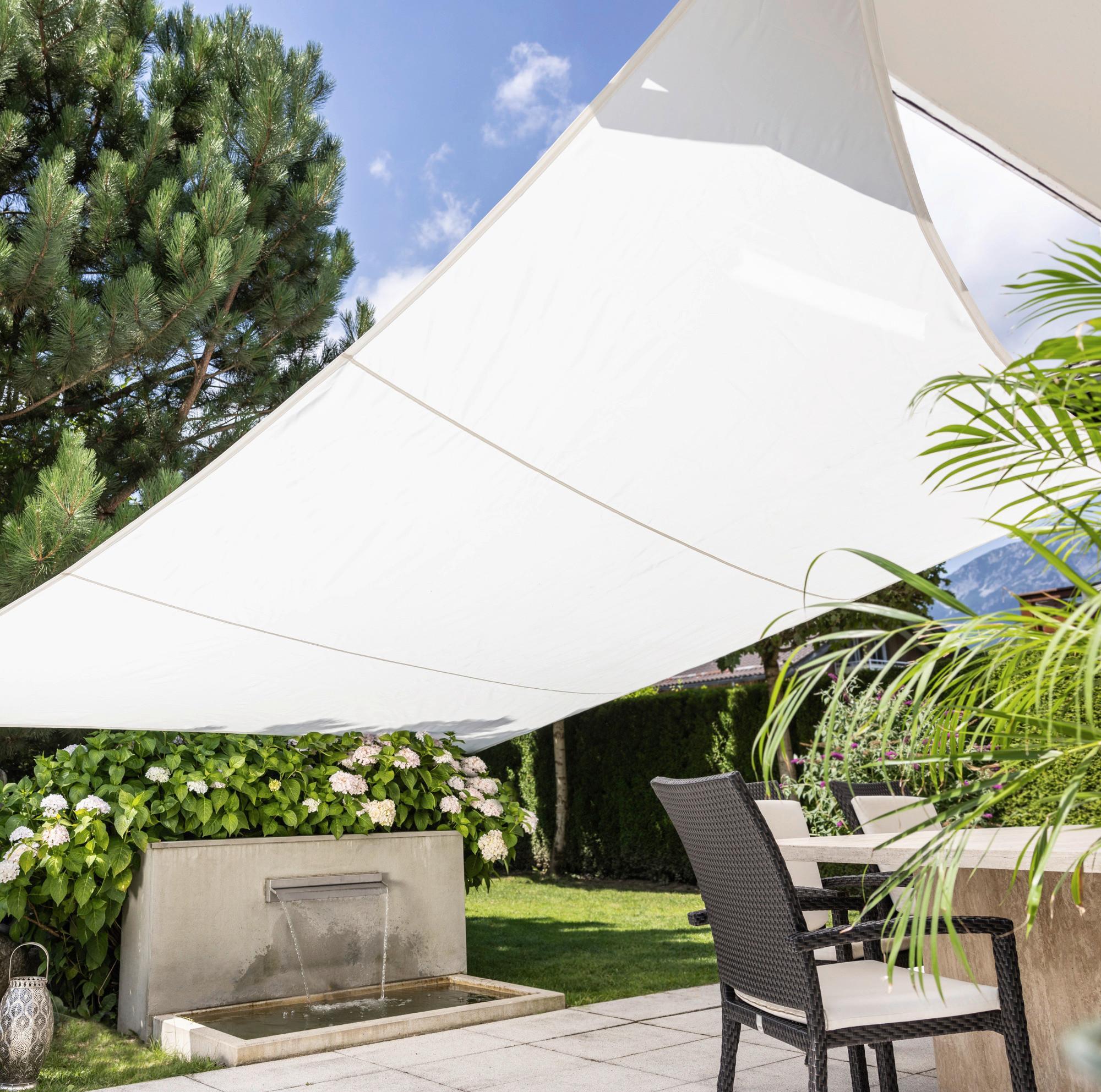 Sonnensegel Quadrat 4x4 M Cannes Qu - Weiß, Basics, Kunststoff (400/400cm) - Windhager
