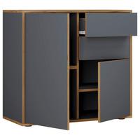 Kommode Salia Anthrazit/Eiche Dekor B: 79cm - Honigeiche/Anthrazit, Design, Holzwerkstoff (79/74/33cm) - MID.YOU