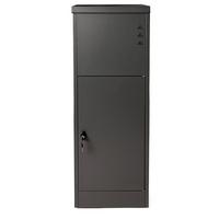 Paketbox Mit 2 Schlüssel Schwarz H: 118,5 Cm - Schwarz, Basics, Metall (39,5/118,5/38,5cm)