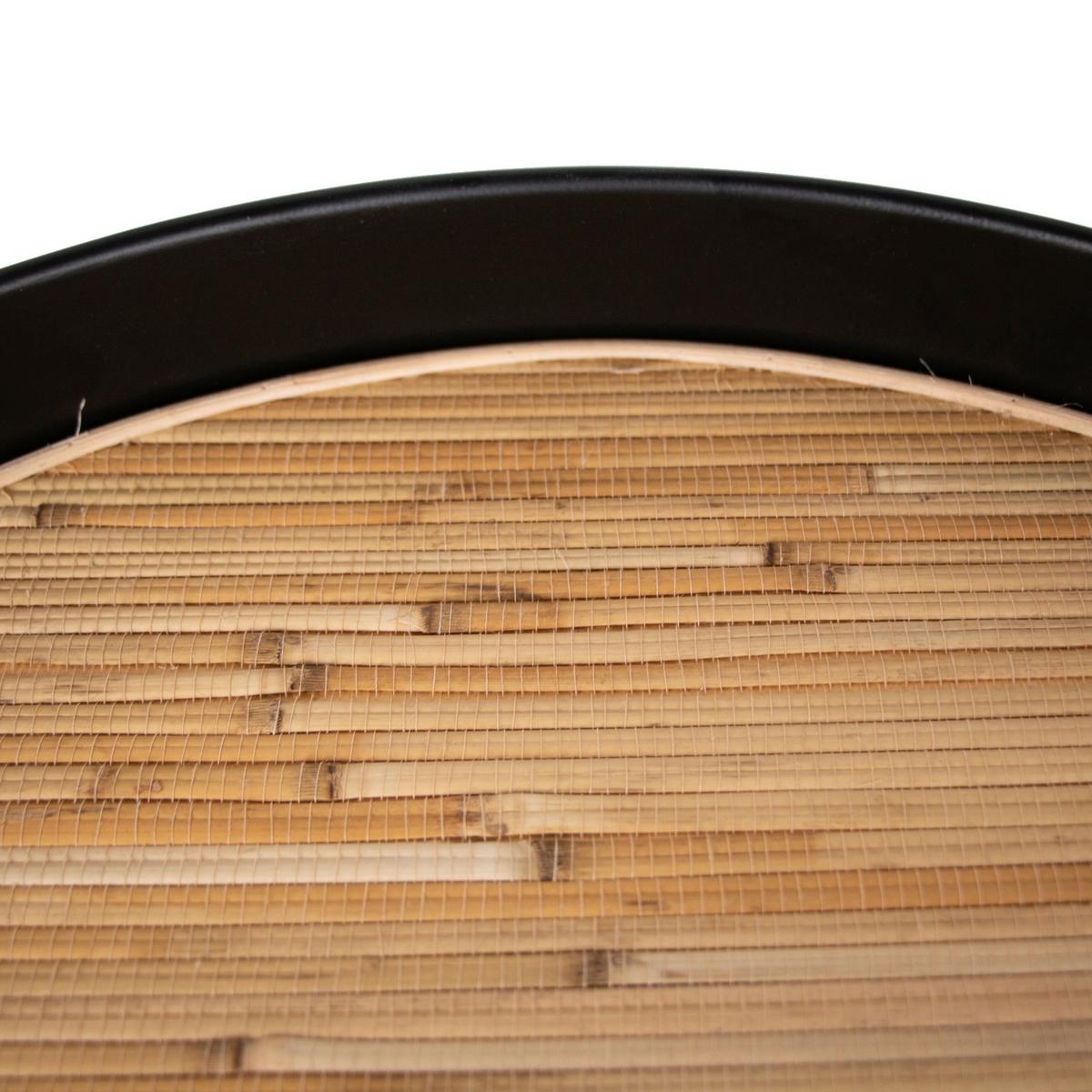 Beistelltisch Rom Naturfarben/ Schwarz - Schwarz/Naturfarben, MODERN, Naturmaterialien/Holz (46/52/46cm)