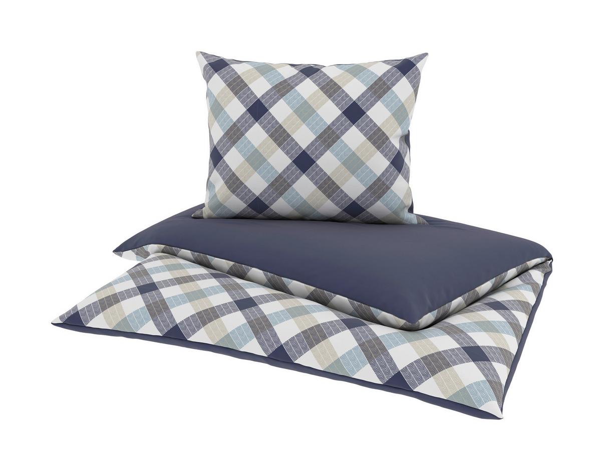 Bettwäsche Montreal - Blau/Beige, MODERN, Textil - Luca Bessoni