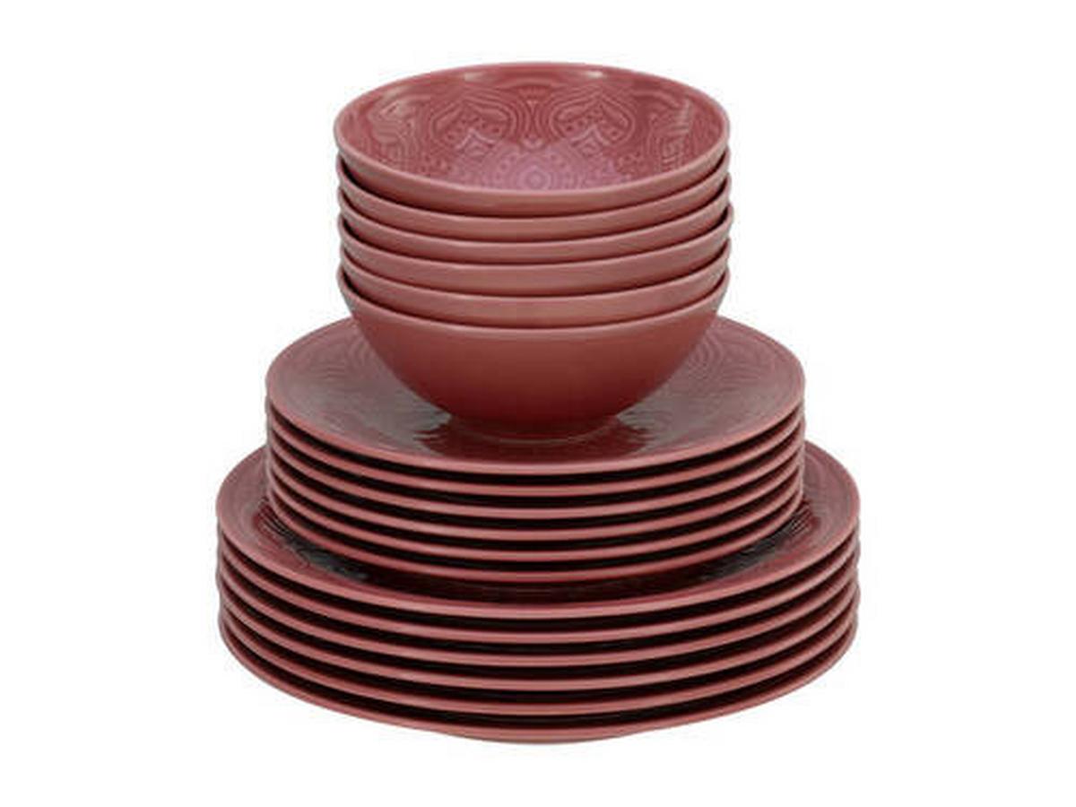 Tafelservice 21630 Orient Mandala - Dunkelrosa, Trend, Keramik - Creatable
