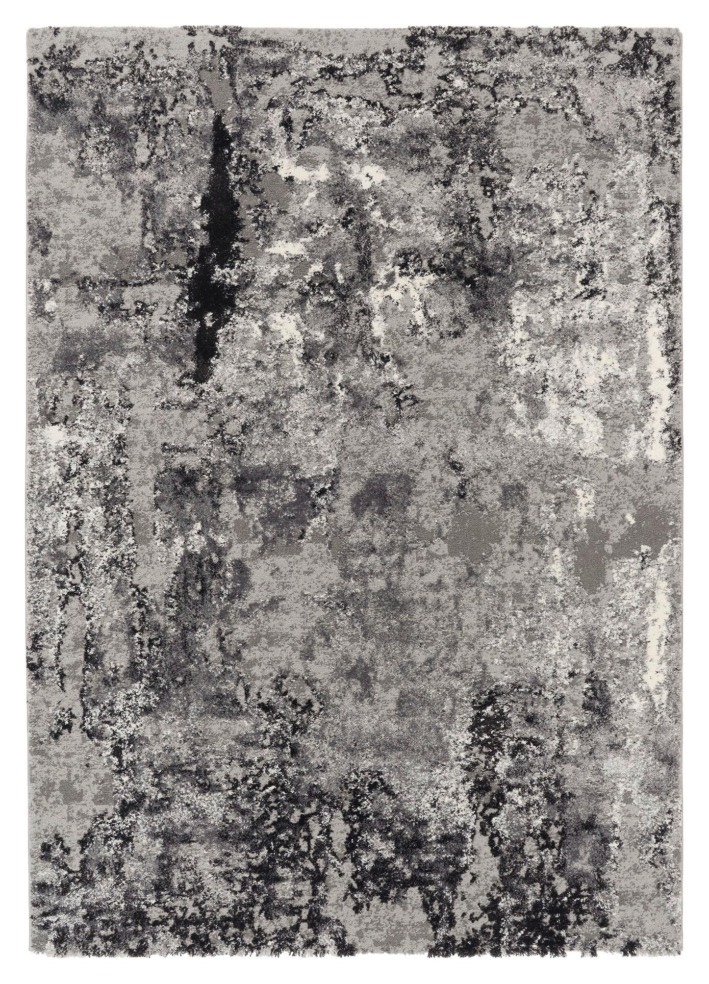 Steffensmeier Wohnzimmer Teppich „Contemporary Comfort“ – Raute Grau, 240x340 Cm, Hochflor, EU-Qualität