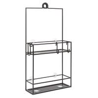 Regál do sprchovacieho kúta čierny - čierna, Modern, kov (31/11/61cm) - Mömax